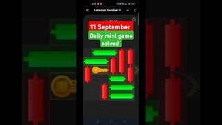 11 September hamster Kombat daily mini game code today | today mini game #hamsterkombatminigame