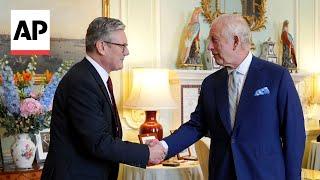 Moment UK Prime Minister Keir Starmer meets King Charles III