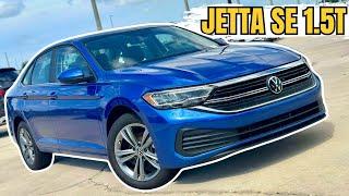 2024 VW Jetta 1.5T SE With Rising Blue Metallic Paint Makes This Sedan A Showstopper