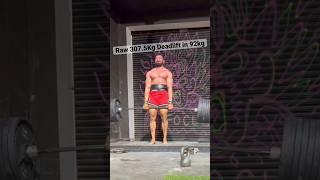 Raw Deadlift 307.5kg॥Rajat DalalGym Motivation #shorts #ytshorts #gym #viral #youtubeshorts