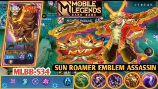 Sun Roamer, Emblem Build Sun, Cara Rotasi Sun Roamer, Mobile Legends