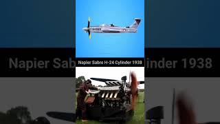 Napier sabre H-24 Cylinder liquid -cooled piston aircraft engine 1938 #automobile #aircraft #engine