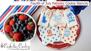 4th of July Patriotic Cookie Stencils | Confection Couture