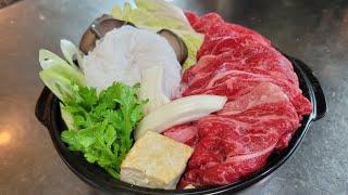  한우등심스키야키_최고의 소고기요리 how to make sukiyaki. すき焼き