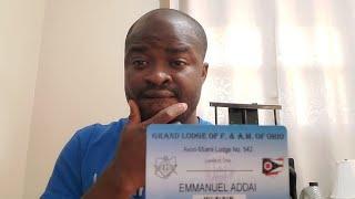 Evangelist Addai Shows his Freemason ID card. Contact him for genuine information if you wanna join