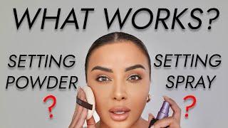 WHAT SETS YOUR MAKEUP? SETTING SPRAY OR POWDER? | NINA UBHI