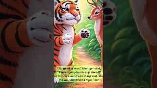 Wise Deer Outsmarts Lazy Tiger  | Moral Story for Kids #Shorts"