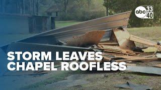 Worship without a roof: Storm leaves Vincent chapel roofless