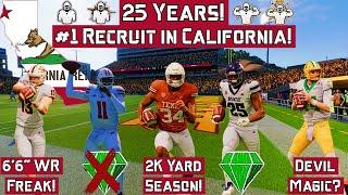 I Followed the Careers of EVERY #1 Recruit in California for 25 Years in College Football 25!