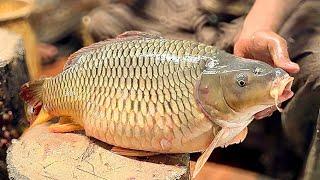 Amazing Giant Carp Fish Cutting Skills Live || Big Carp Fish Cutting Skills