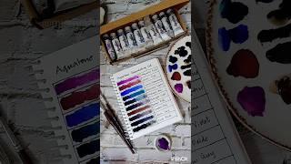 Swatching a new watercolor set #musfirartistic #art #watercolor #swatch #swatches #new #shorts #yt