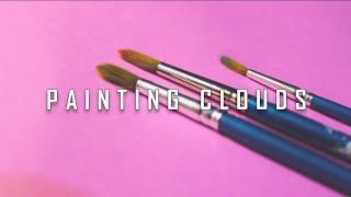 Painting Clouds With Acrylic Paints On Canvas | Cinematic Video | Manahyl S.