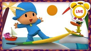 Vamos Surfar| DESENHOS ANIMADOS INFANTIS para crianças | Pocoyo ao VIVO