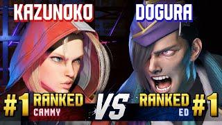 SF6 ▰ KAZUNOKO (#1 Ranked Cammy) vs DOGURA (#1 Ranked Ed) ▰ High Level Gameplay