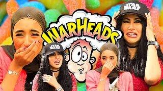 تحدي الحلاوه الحامضه - أسئلة محرجة لممثلة شيلاء سبت | warheads challenge