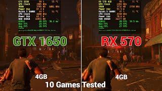 Nvidia GTX 1650 vs AMD RX 570 in 2024 | 10 Games Tested