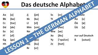 The German Alphabet - Learn German (Lesson 1) -  Complete A1-B1 Course - deutsches Alphabet