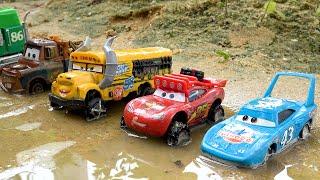 Rescue police car in water with excavator truck + More toy car story | BIBO TOYS