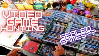 We found SEALED GAMES at the Swap Meet ! // Live Video Game Hunting Ep. 6