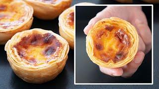 Perfect crispy Portuguese Custard Tarts / Egg tart recipe