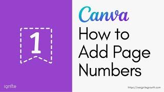 How to Add Page Numbers in Canva - Automatically & Manually