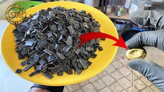 Gold Recovery from 1 KG of dip Leg Computer ic Chips  | Gold Recovery from Computer ic Chips