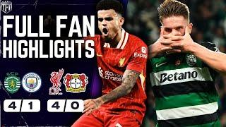 City DESTROYED! Sporting 4-1 Man City Highlights! DIAZ HATTRICKLiverpool 4-0 Leverkusen Highlights