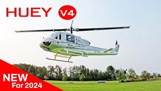 Flywing UH-1 Huey (White) Version 4 - Beginners will love this!