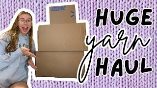 HUGE yarn haul & unboxing!! ~ almost $300 worth of yarn from WALMART ~ Mainstays brand yarn haul