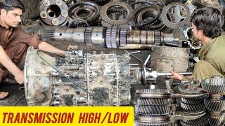 Restoration of Hino trailer truck transmission system | Repairing high/low gearbox of automobiles