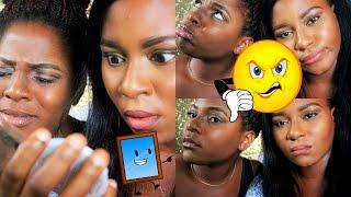THE NO MIRROR MAKEUP CHALLENGE FAIL WITH MY SISTER!!