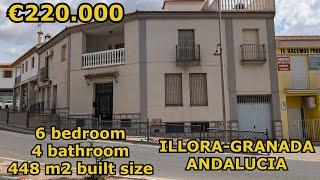 €220.000- LARGE TOWNHOUSE 6 BED 4 BATH FOR SALE in ILLORA, GRANADA, ANDALUCIA, SPAIN