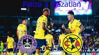 Mazatlán vs América Jornada 15 0 - 5 ¡Goleada a domicilio¡