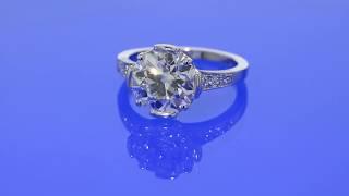 Absolutely Breathtaking Old European Cut Diamond Engagement Ring in Platinum - F3819