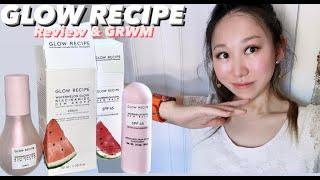 GLOW RECIPE WATERMELON  DEW DROP & DEW BALM SPF45 GRWM Daily Skin Care routine Review Beauty VLOG