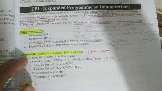 EPI schedule in Bangladesh