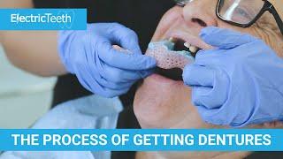 The stages of getting a denture & false teeth