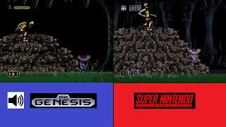 SNES vs Genesis Doom troopers playthrough