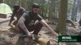 Woods Canada's Greatest Explorer - Michael builds his first wooden raft