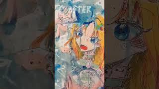 커피 쏟은 그림 전/후! 출처:찌바아빠 동동작가