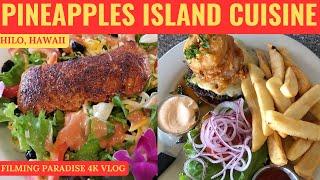 Hawaii-Pineapples Island Cuisine - Good Mom and Pop dinning, local favorites with a twist in Hilo