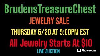 Live Jewelry Auction  Thursday 6/20 At 5:00pm EST