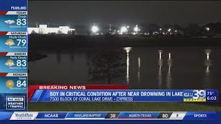 Boy in critical condition after near drowning in lake | CW39 HOUSTON