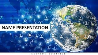 Global Network PowerPoint Template - Download Design Presentation for Professional Use