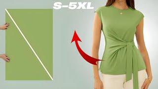 Very Easy Blouse cutting and sewing No-brainer