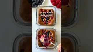 Pancake Bowls 30G+ protein & no protein powder! #mealprep #healthyrecipes #highprotein