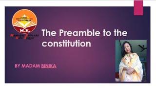 THE PREAMBLE TO THE CONSTITUTION | BY MADAM BINIKA