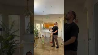 Crazy net juggling trick