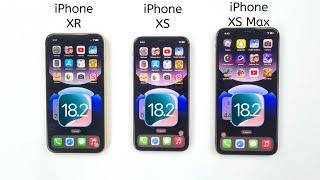 iOS 18.2 X Series - iPhone XR vs XS vs XS Max Speed Test!