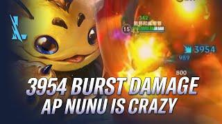 3954 BURST DAMAGE! AP NUNU IS CRAZY! BIG ONESHOT! | RiftGuides | WildRift